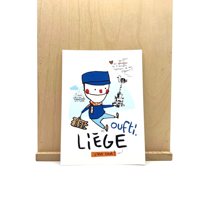 Carte postale "Oufti,Liège c'est cool"