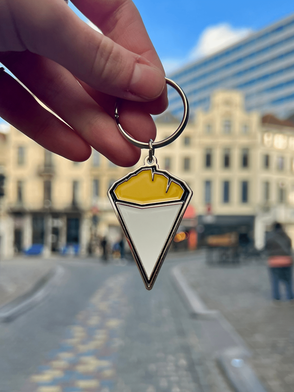 Porte-clés “Frites” Métal nickelé