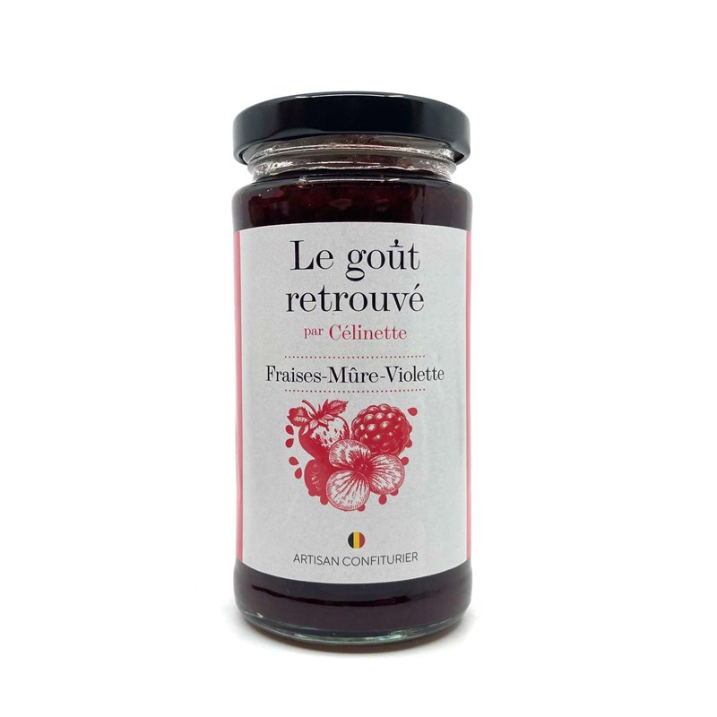 Confiture Fraises - Mûre - Violette 300gr