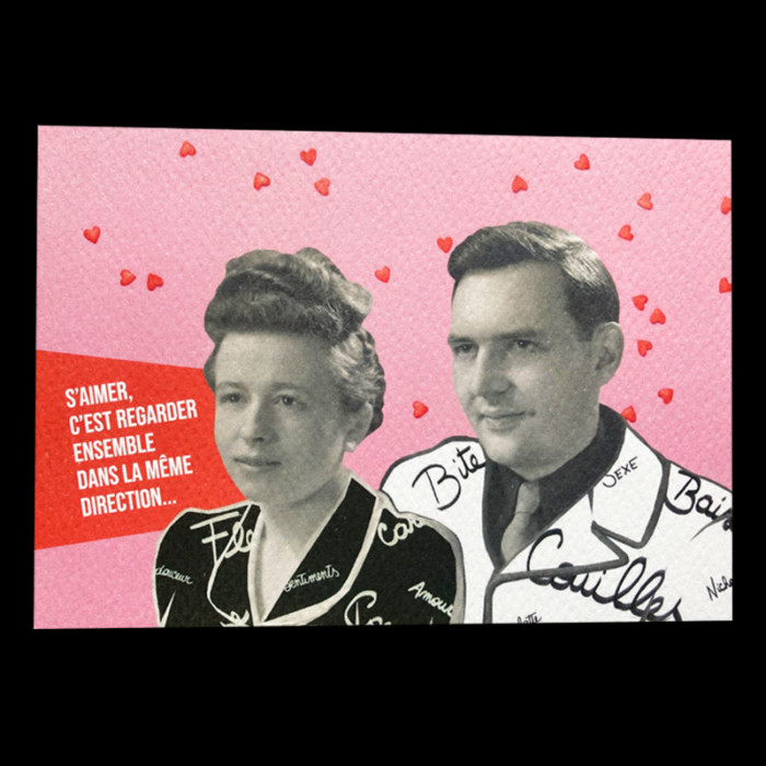 Carte Saint Valentin - "S'aimer...." avec enveloppe