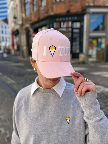 Casquette Baseball I FRIES YOU Rose Poudré