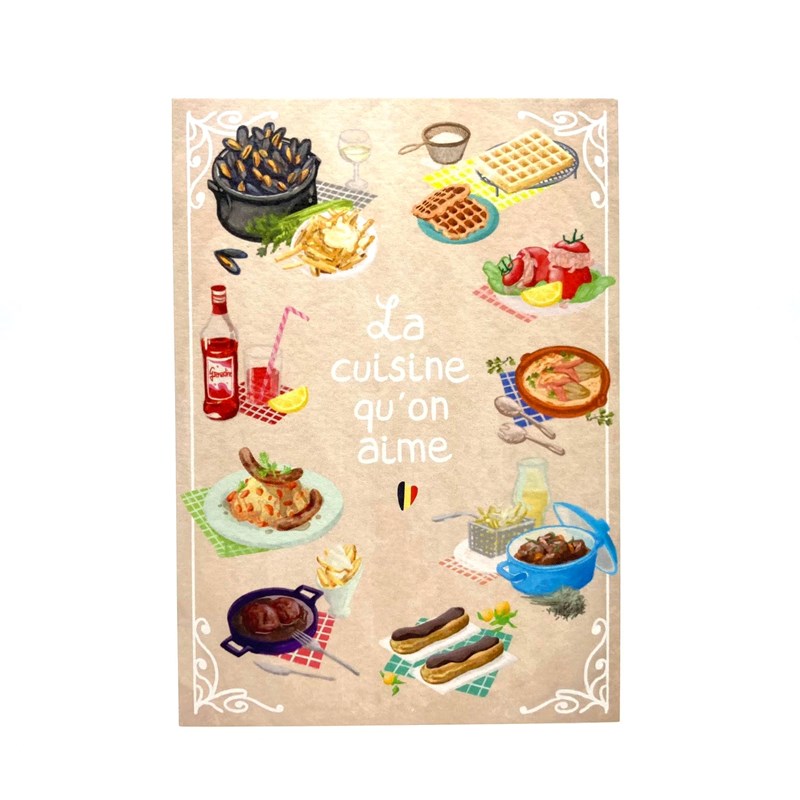 carte postale "La cuisine qu'on aime"+ enveloppe