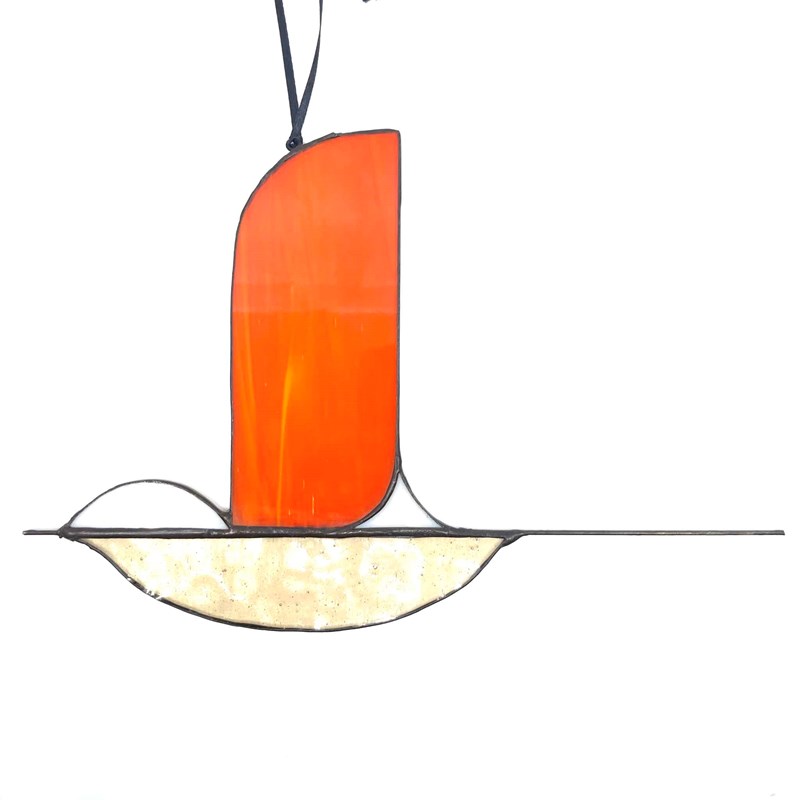 Vitrail Oiseau sixties