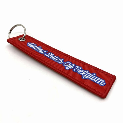 Porte-clés en tissu “United States Of Belgium” Rouge