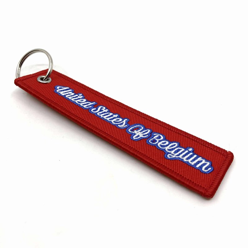 Porte-clés en tissu “United States Of Belgium” Rouge
