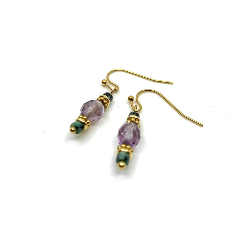Boucles d'oreilles - améthyste -