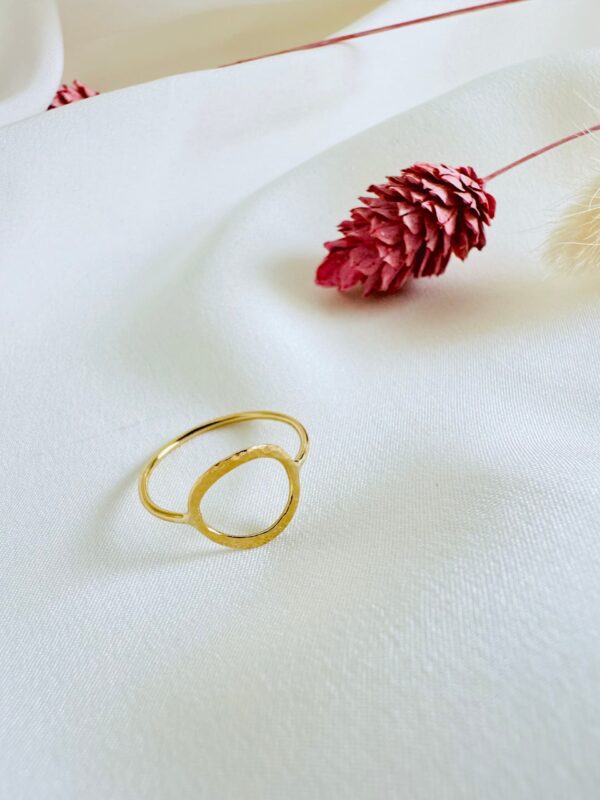 Bague cercle martelé