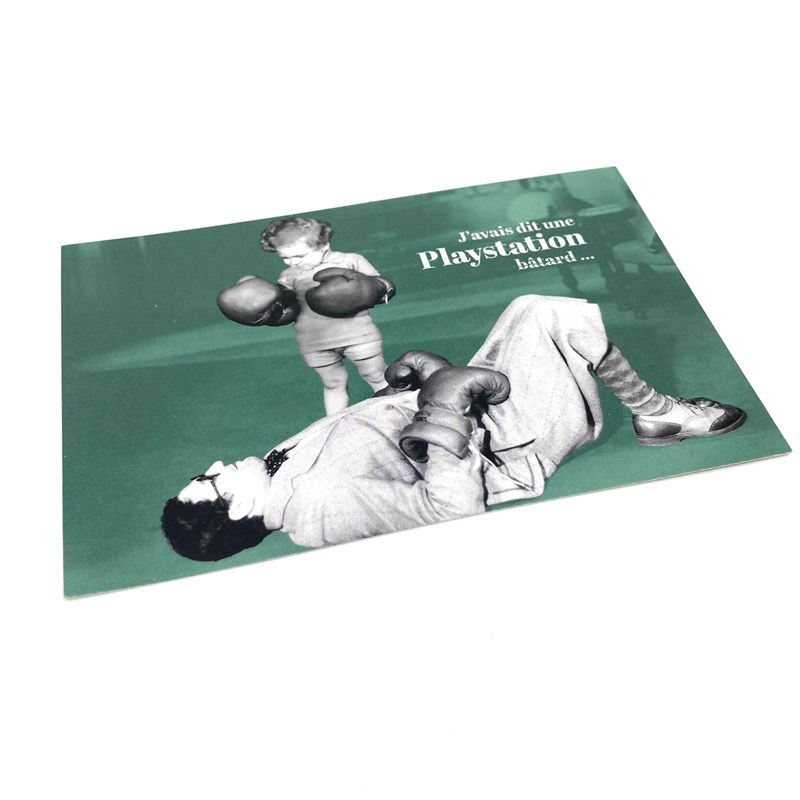 Carte "J'avais dit une playstation bâtard" + envel.