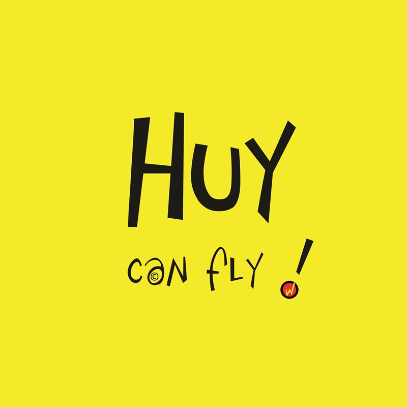 Carte postale "HUY can fly !" 12.5cm/12.5cm