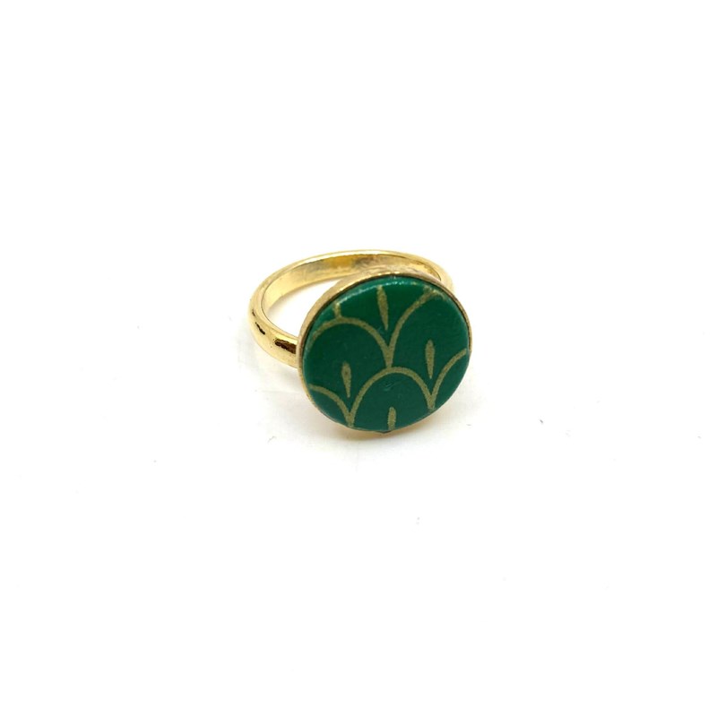 Bague "Deep green"