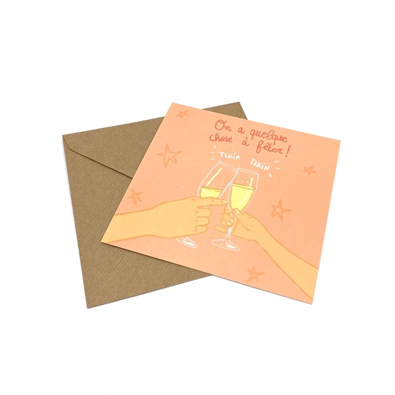 Carte "On a quelque chose à fêter!"