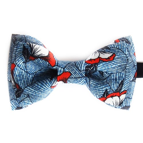 Noeud papillon Harper motif red hibiscus