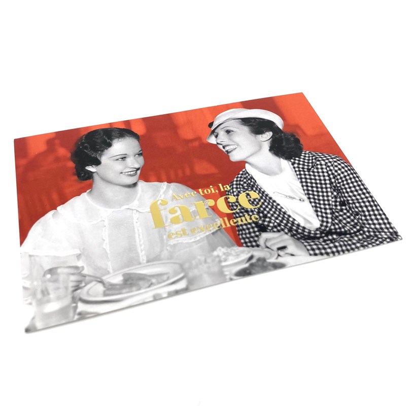 Carte "Avec toi, la farce est excellente" + envel.