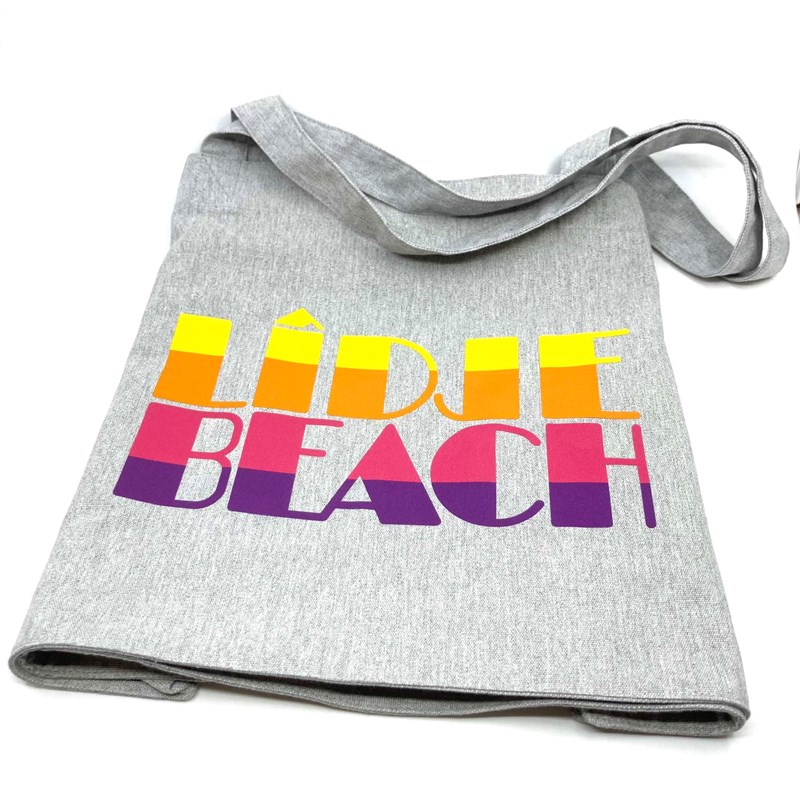 Shopping bag  "Lîdje Beach" gris chiné
