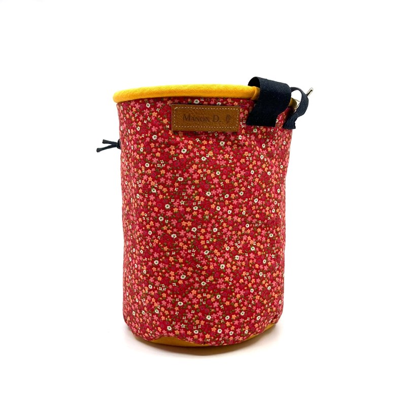 Sac à magnésie mini fleurs rouges