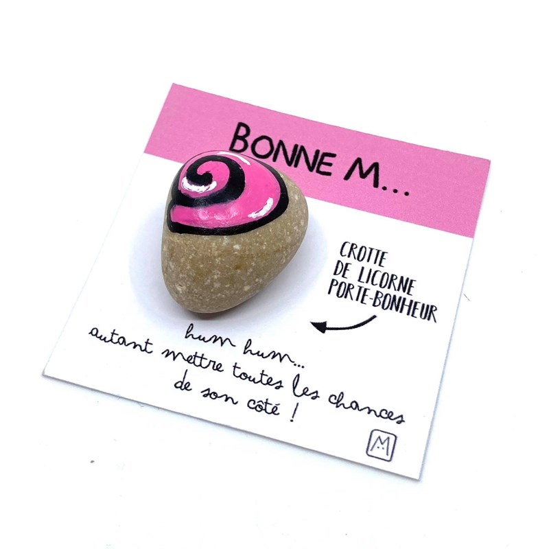 Carte galet "Crotte de licorne"