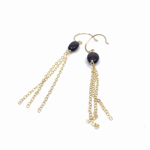 Boucles d'oreilles - grenats