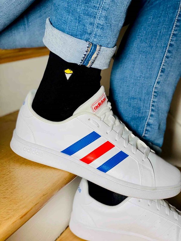 Chaussettes classiques "frites" noires