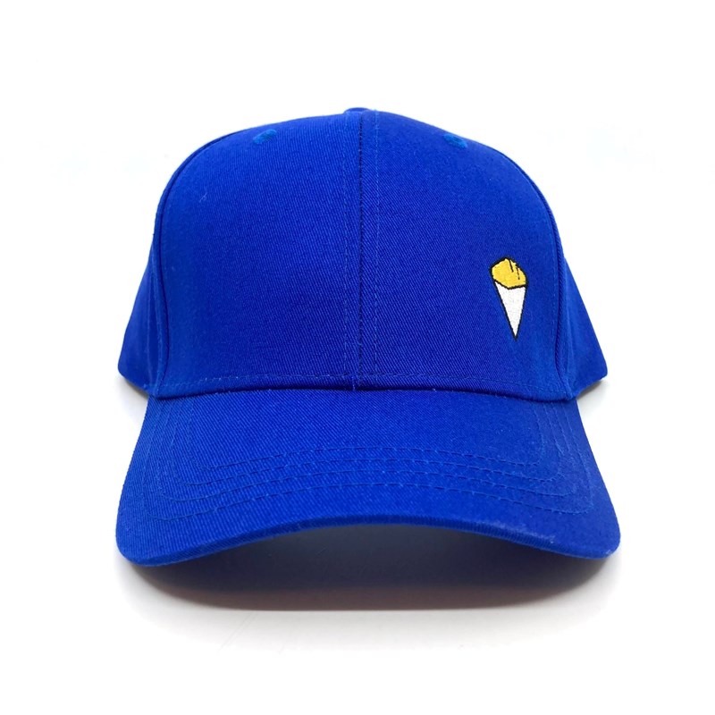 Casquette baseball frites bleu vif