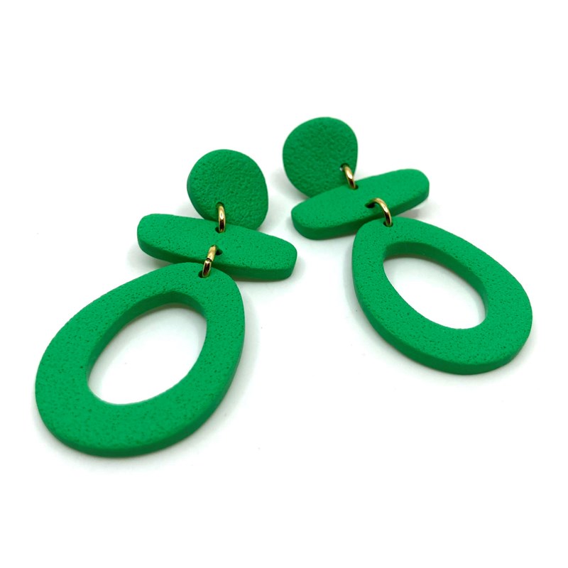 Boucles d'oreilles Mary -  vertes