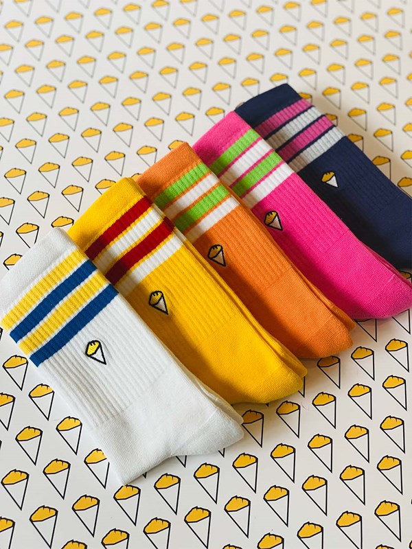 Chaussettes sport frites "Belgian paradise"