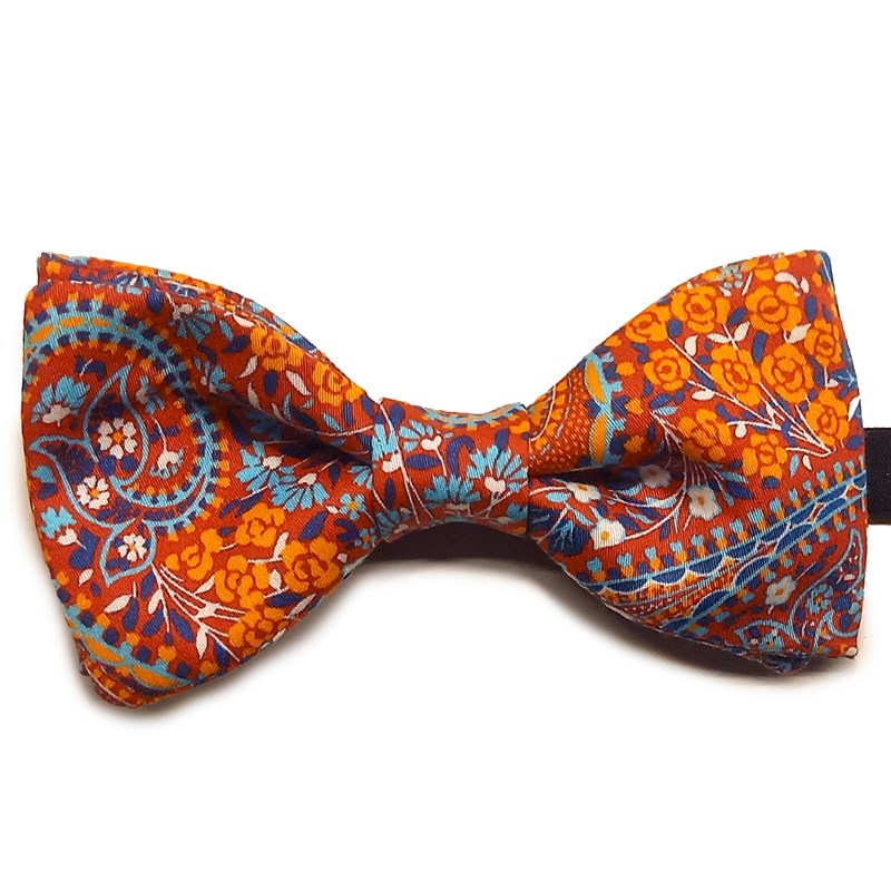 Noeud modèle Spencer motif orange cashmere
