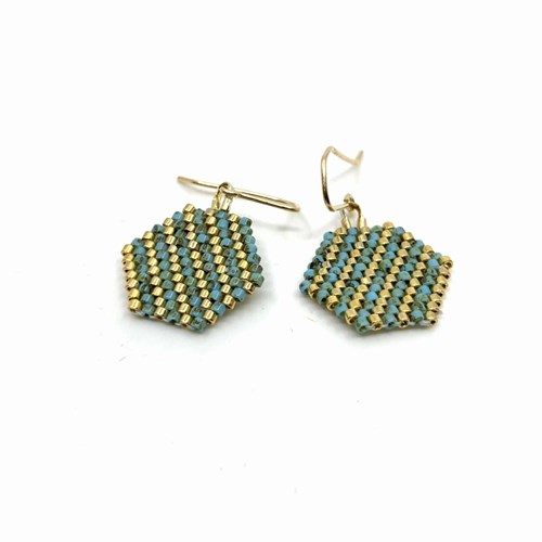 Boucles d'oreilles Waves - bleu -