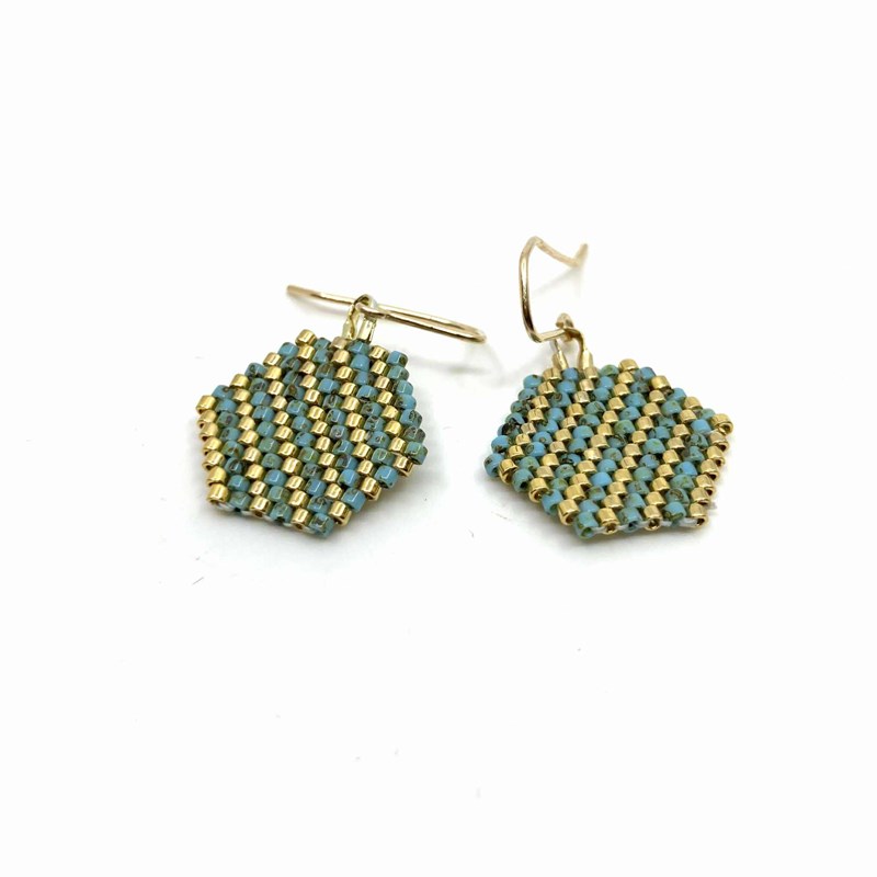 Boucles d'oreilles Waves - bleu -