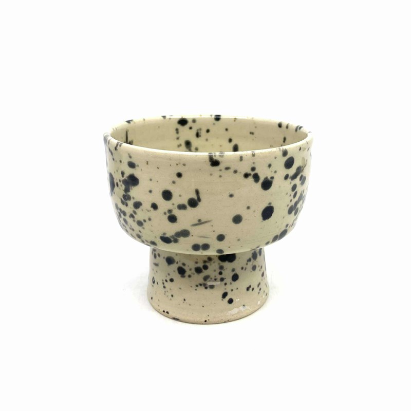 Coupelle à glace - noir et blanc mouchetté -