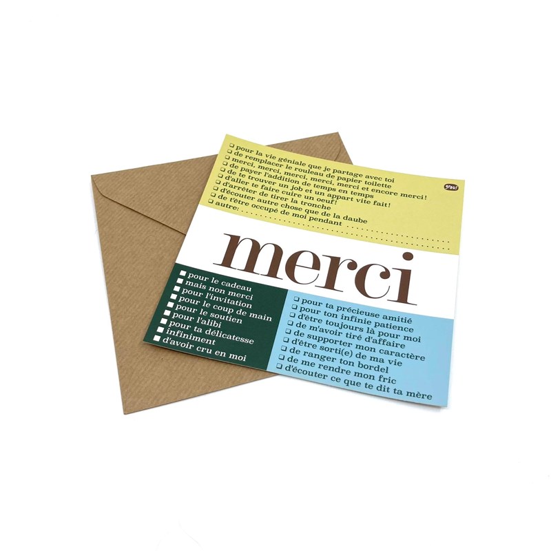 Carte "Merci"
