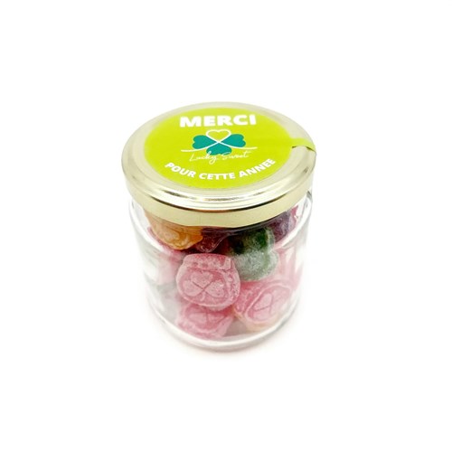 Bocal bonbon "MERCI pour cette année"  130gr
