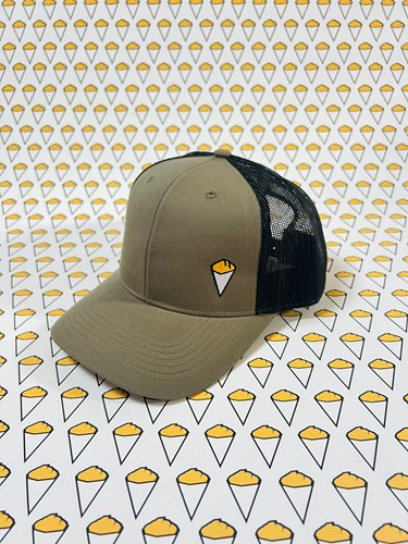 Casquette trucker  FRITES bicolore kaki noir